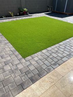 Pavers turf travertine sod concrete