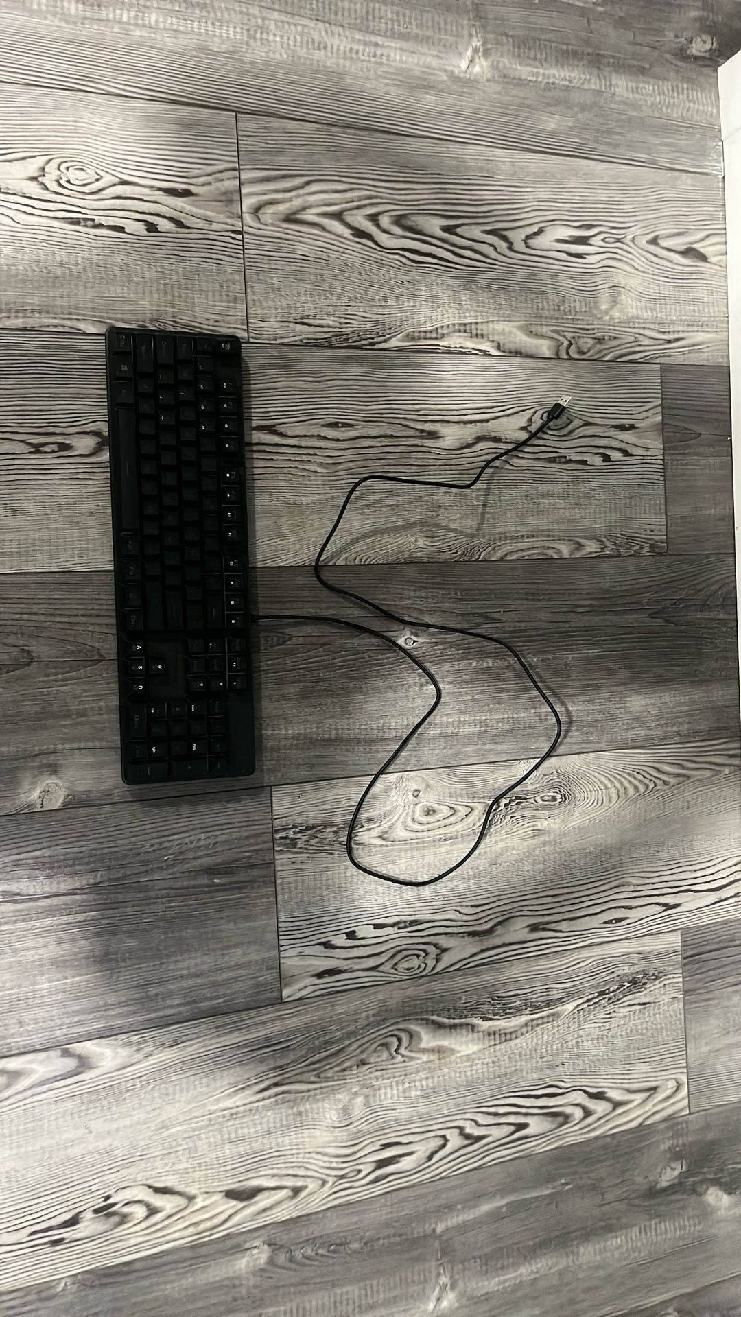Desktop Keyboard And Mouse Red Lights Wired