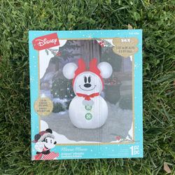 Disney Minnie Snowman Airblown/lighted Xmas Decoration