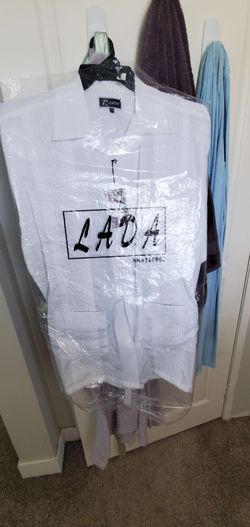 Guayabera style white shirt