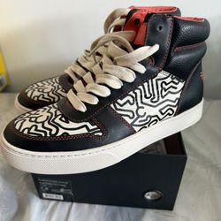 Coach Men’s Zebra Print Sneakers – Size 7