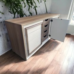 💫 Refinished White&Wood Dresser•