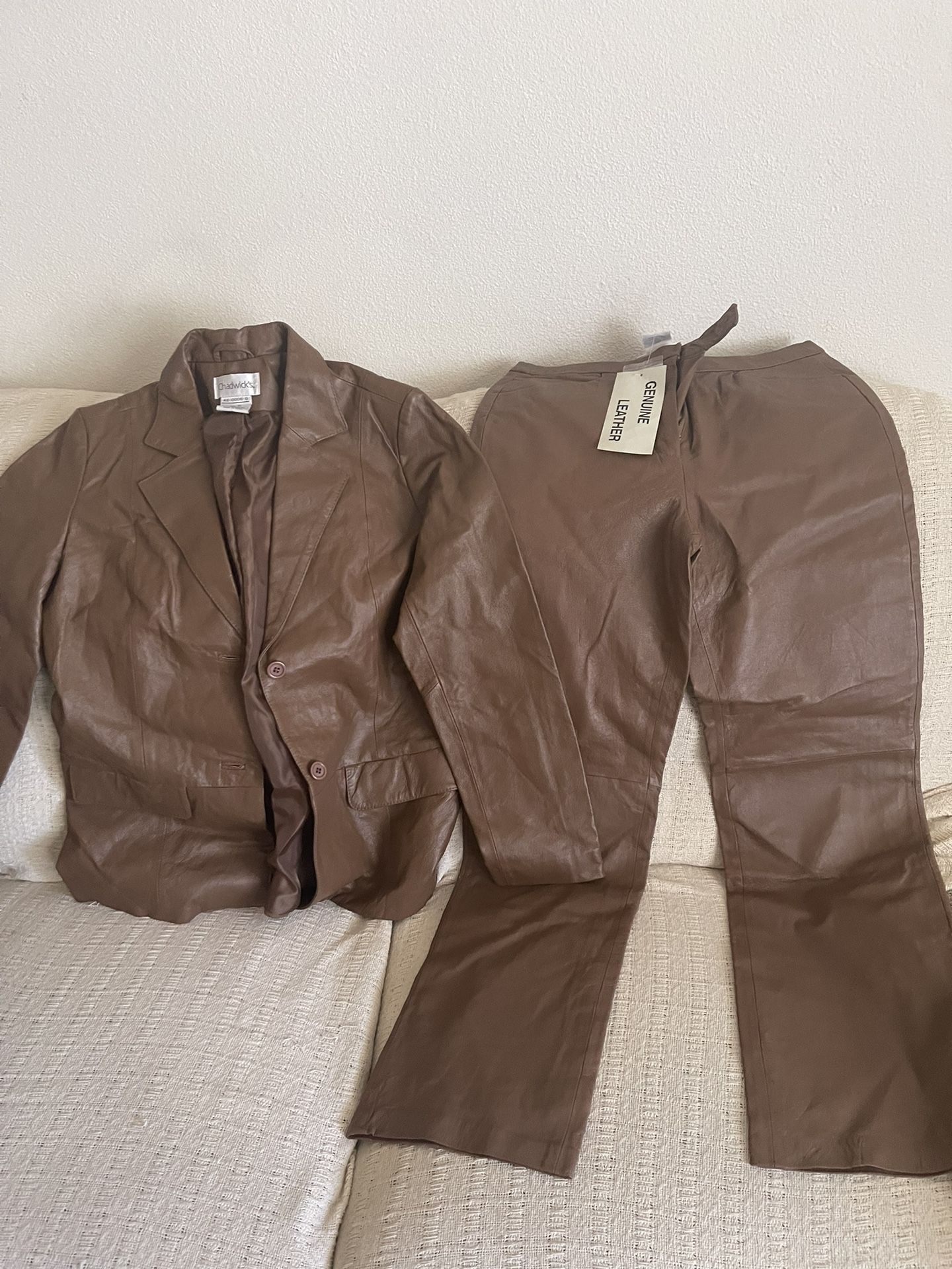 Leather jacket and pants