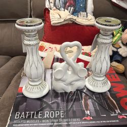 Candle Holders with Heart Elephant decor