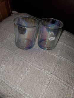 2 Small  Glass Holders 