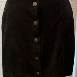 Abercrombie & Fitch Black Faux Suede Skirt NWOT