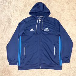 Auckland Blues Rugby Adidas Team Sports Athleisure Full Zip Hoodie Adult XL
