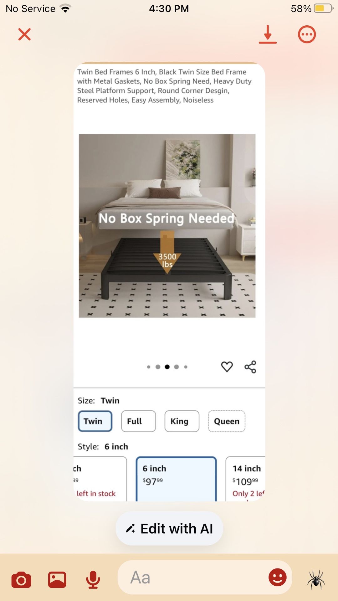 Twin Bed Frame 
