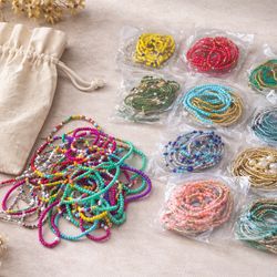 Colorful Beaded Bracelets / Waist Beads Set