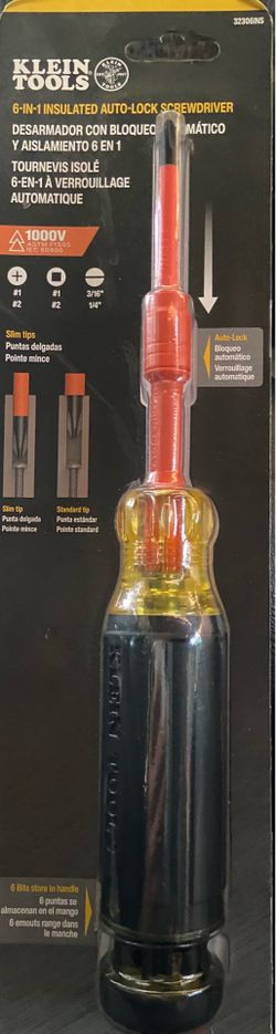 **NEW** Klein Tools 6-n-1 insulated auto-lock screwdriver 1000V ASTM F1505 IEC 60900