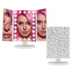 Impressions Vanity Hello Kitty Trifold LED Mirror, Desk Mirror