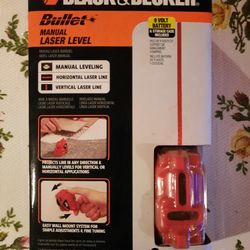 Black & Decker BulletLaser Level. BDL200S
Includes Battery & Storage Case. 
NEW IN BOX