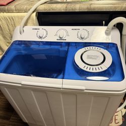 Portable Washing Machine, Twin Tub Washing Machine Laundry Compact Washer spinner Combo with 28lbs capacity, 18Lbs Washer and 10Lbs Spinner dryer for 