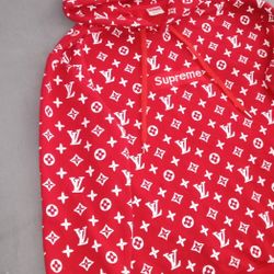 LV Supreme Hoodie Size M Mens Size XL Woman
