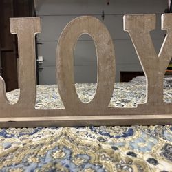 Wood JOY Sign