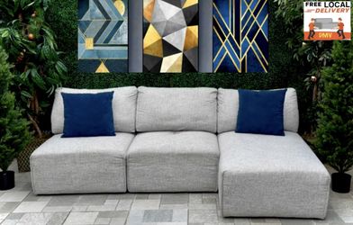 Gray Modular Sleeper Sectional Couch w/ Reversible Chaise  (Free Delivery 🚚) 