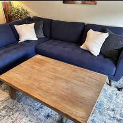 Beautiful Navy Couch With Lounge