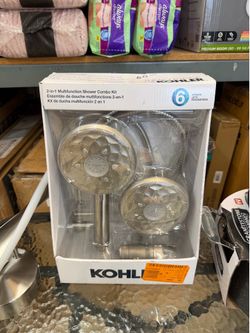 KOHLER Rosewood 6-Spray Patterns 1.75 GPM 4.93 in. Wall Mount Dual Shower Heads in Vibrant Brushed Nickel