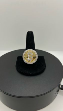 BRAND NEW 10KY .85CTW Bitcoin Men’s Ring