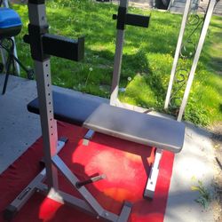 SQUAT RACK  ADJUSTABLE WITH 2 PLATE HOLDERS SAFETY HOOKS  FLAT BENCH
11525 S HALSTED DUNKIN DONUTS/7111.S WESTERN WALGREENS 
115$   CASH ONLY AS IS