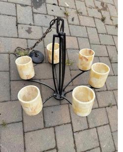 Alabaster/Onyx 6-Light Hanging Chandelier