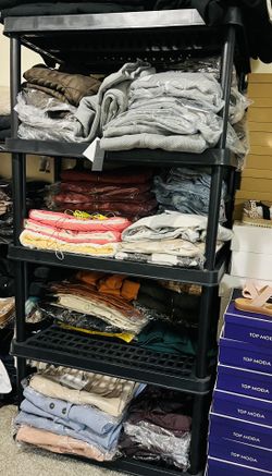 5-tier  Shelf / Black / Plastic / Storage Heavy Duty 