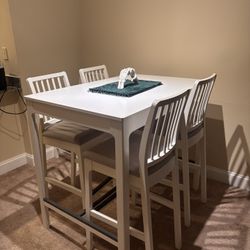High Top Dining Table, White