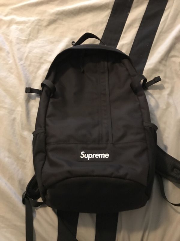supreme ss18 black backpack 430d71