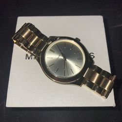 Michael Kors Unisex Stainless Steel Gold Plated Watch