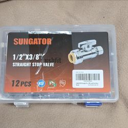 Please READ ENTIRE POST 12 Straight Stop Valves
