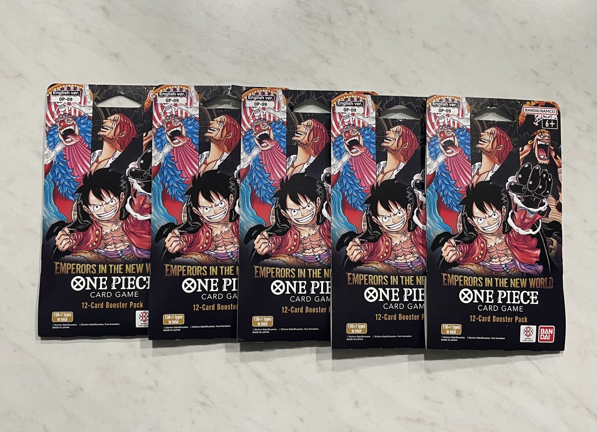 One piece emperors in the new world OP09 English Sleeved booster packs SEALED (8 available)