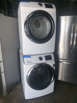 Samsung front load steam washer & electric dryer set used, like new conditions with 4 months warranty
