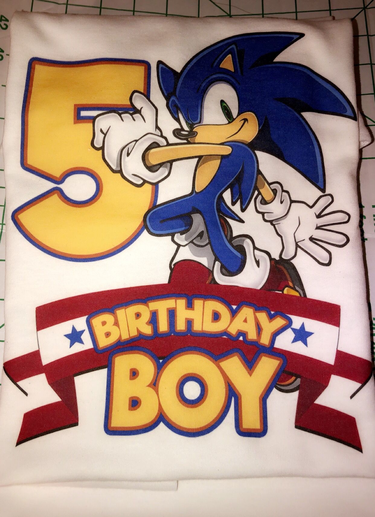 Sonic birthday shirts