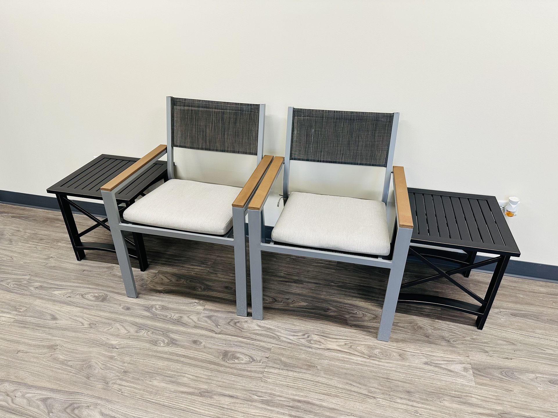 Patio Chairs - Metal End Tables - Patio Furniture 