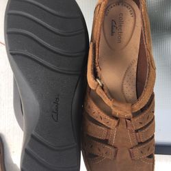 Collection by Clarks Womens Brown Sandals Cora River Size 8.5 