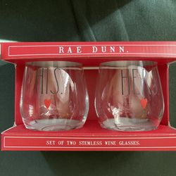 Rae Dunn Wine Glass