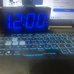 Digital LED Alarm Clock – Large Blue Display, USB Charger, Snooze, Works Great!