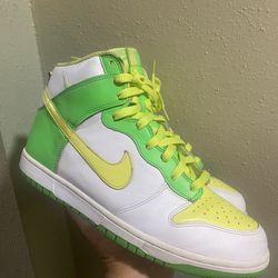 Nike Dunk High Premium White Lemon Green “2007” Authentic,Size 10.5 