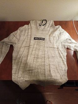 Hollister hoodie, white, Large