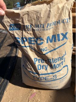 Free Half Bag Pre Blend Dry Mortar