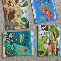 Puzzles - Cardboard Set Of 4 