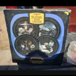 Tim Burton Night Before Xmas Plates X 4
