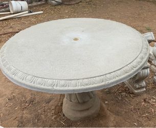 Outdoor Concrete Table W/ Benches