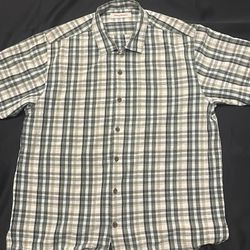 Tommy Bahama Green Plaid Shirt Size XL