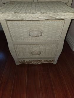 Nightstand Night Stand Wicker/ Rattan