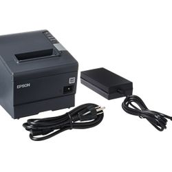 Epson TM-T88V Thermal Receipt Printer M244A w/ Epson PS180 Power Adapter Very Good condition