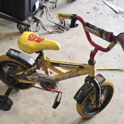 transformers 12 inch bicycle bike cycle with training wheels 