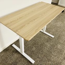 Electric Standing Desk, 48 x 24 Home Office Desk, Computer Desk, Maple