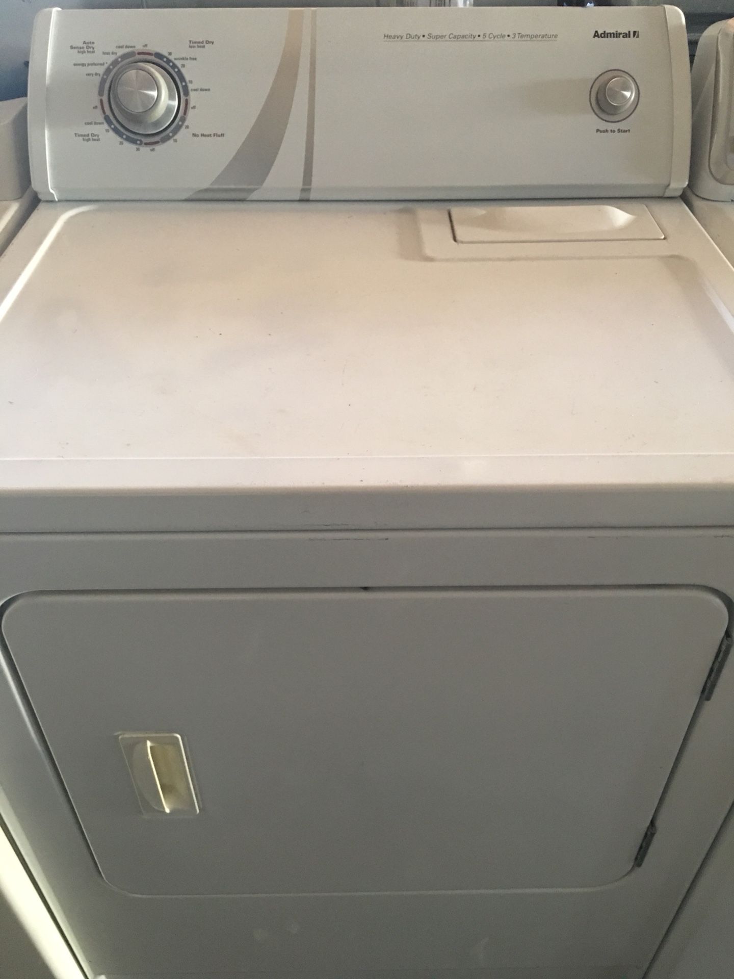 Admiral electric dryer