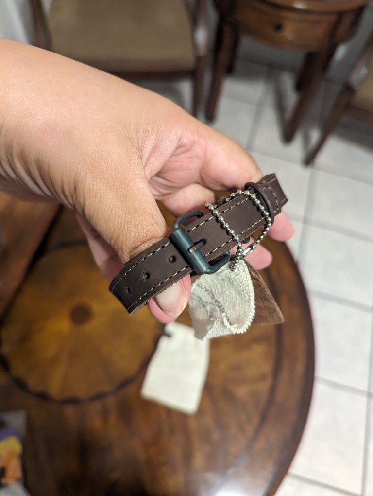 Small Leather Dog Collar, New, $6
